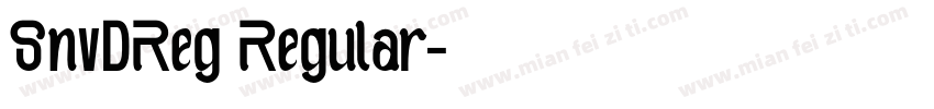 SnvDReg Regular字体转换